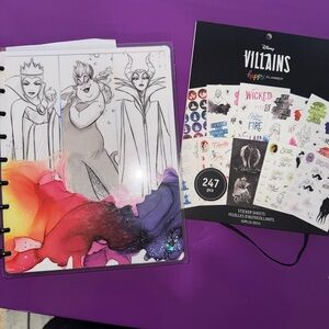 Disney Villains Happy Planner with Colorful Art and Stickers